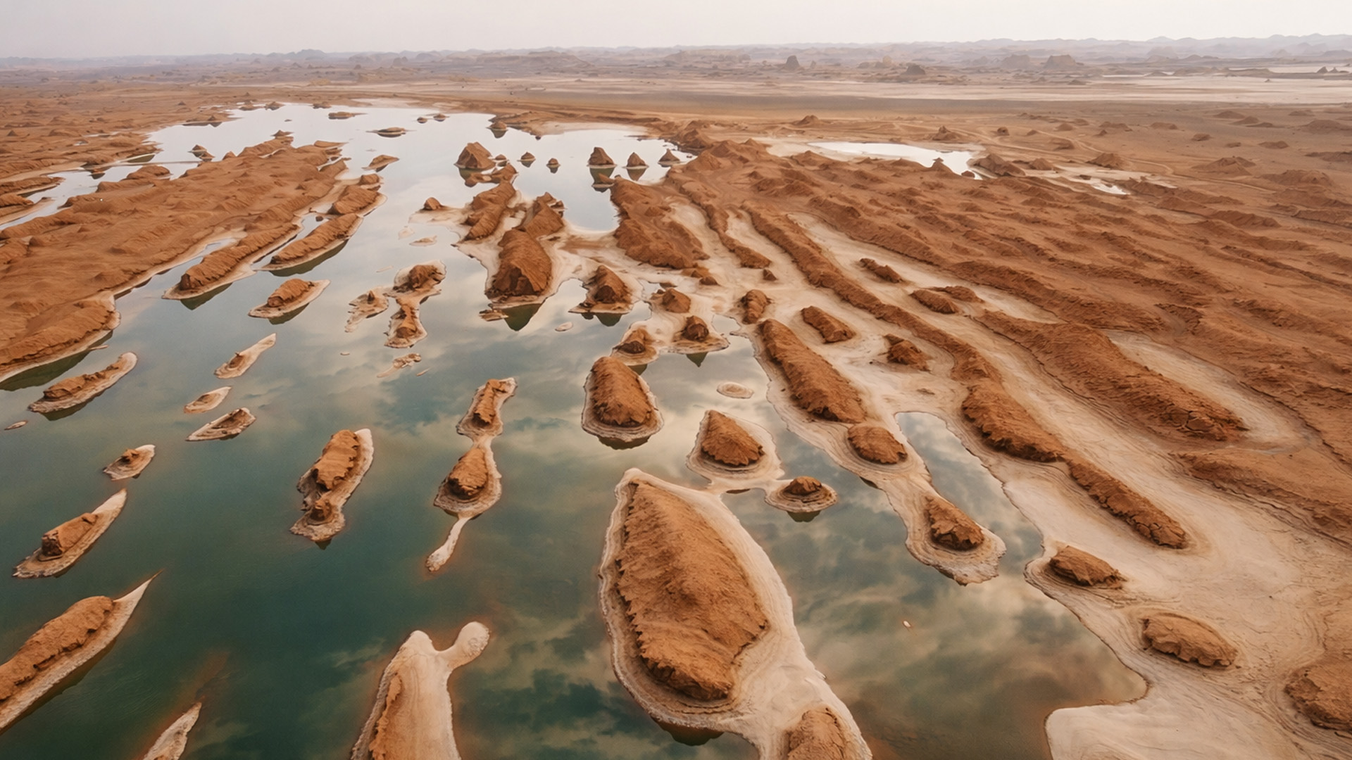 Por que este lago tem esse aspecto?