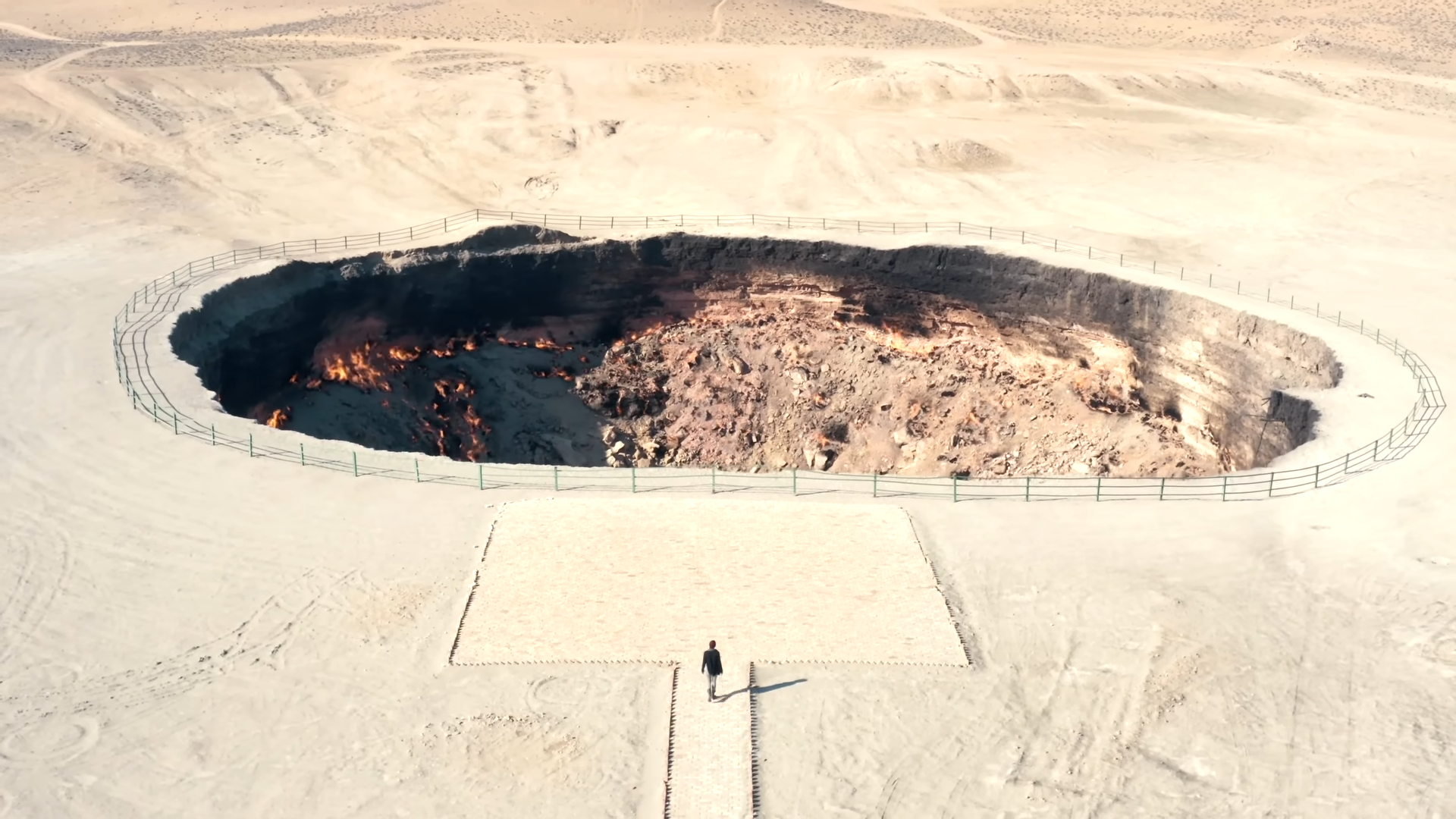 The door to hell in Turkmenistan - a burning crater that never stops