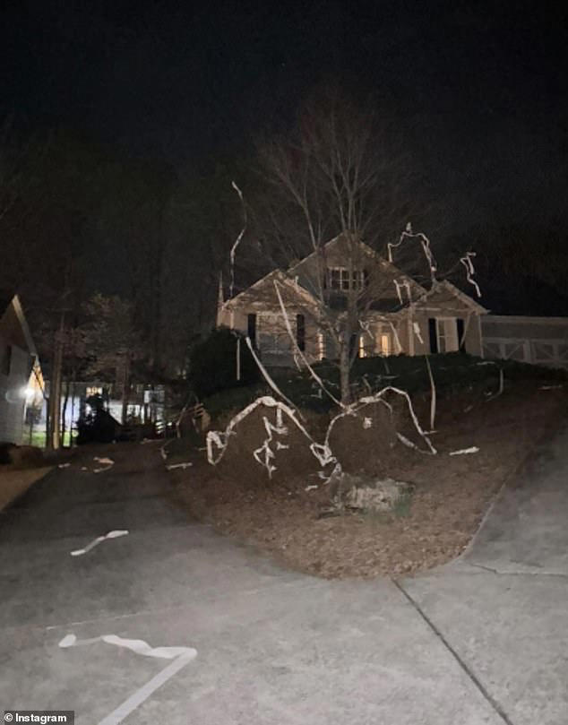 It's understood that Hughes' home (pictured in 2023) was the target of the practical joke 