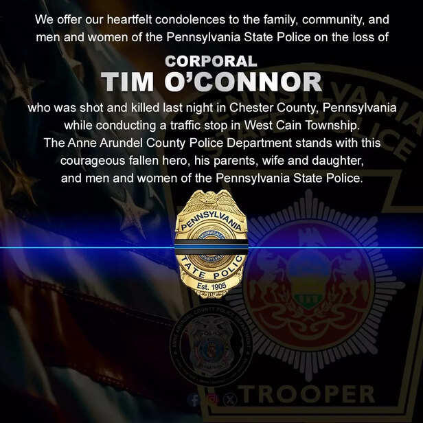 Who was Tim O'Connor? Pennsylvania trooper fatally shot during traffic ...