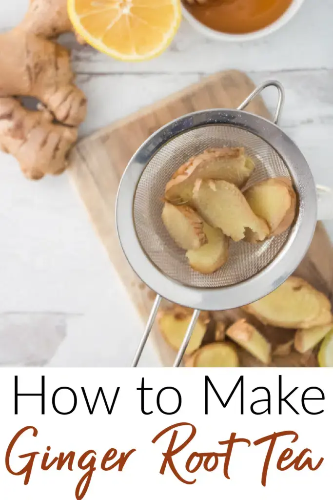 Homemade fresh ginger tea