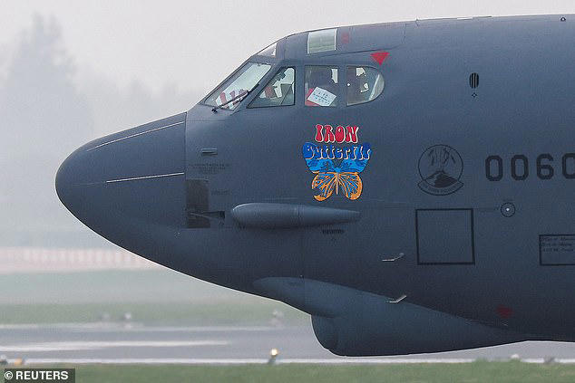 US bombers have landed at a RAF base today as Donald Trump showcases his military might after Sir Keir Starmer approved 'defensive' action against Iranian missiles