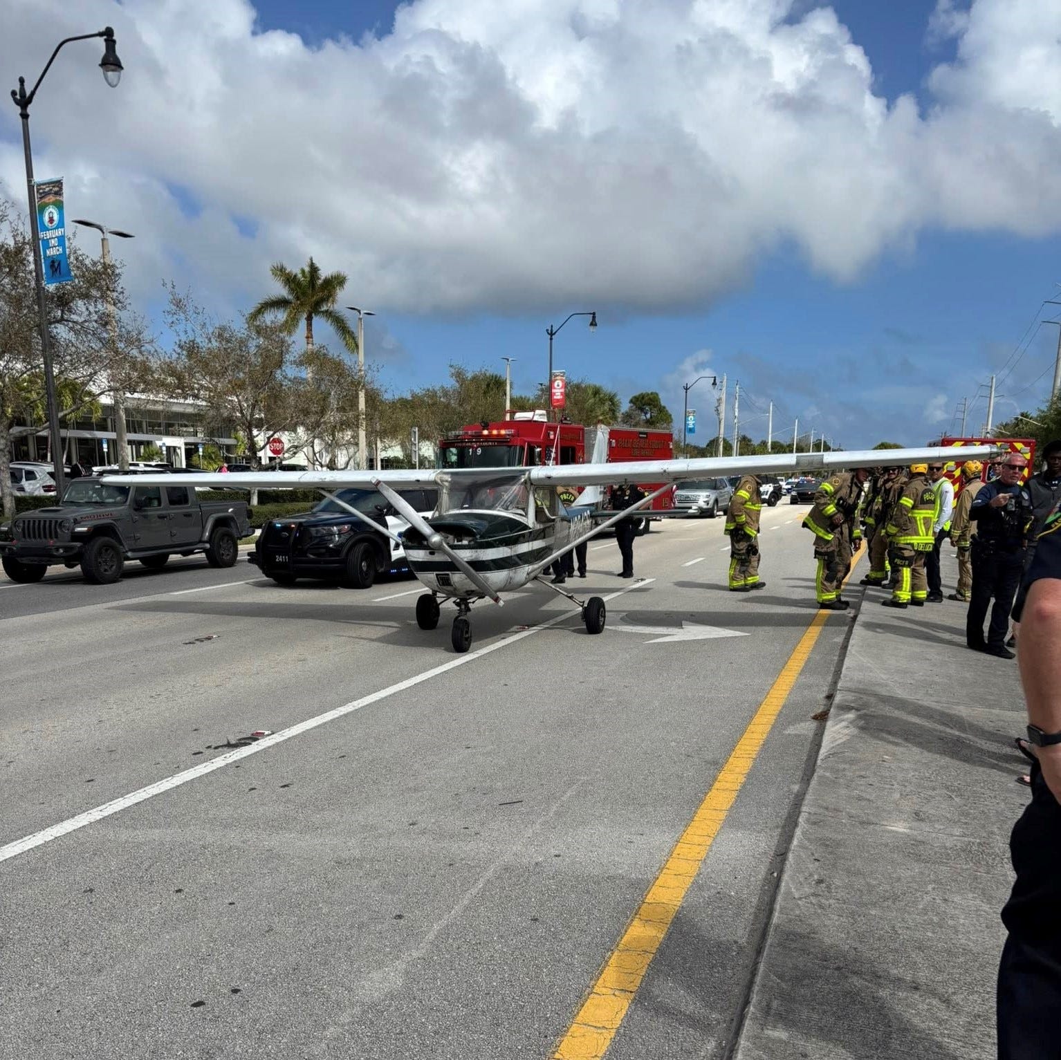 Pilot says engine trouble forced emergency landing on Indiantown Road