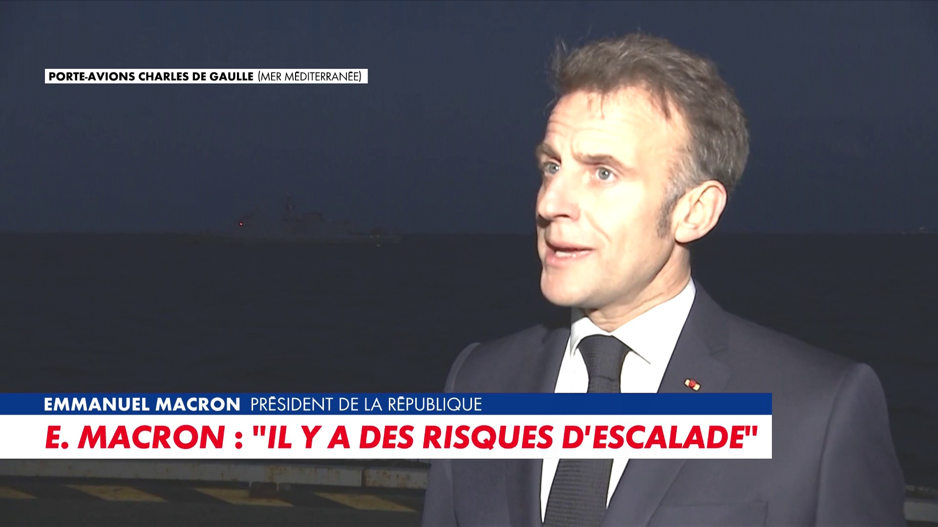 Emmanuel Macron : « Il y a des risques d'escalade