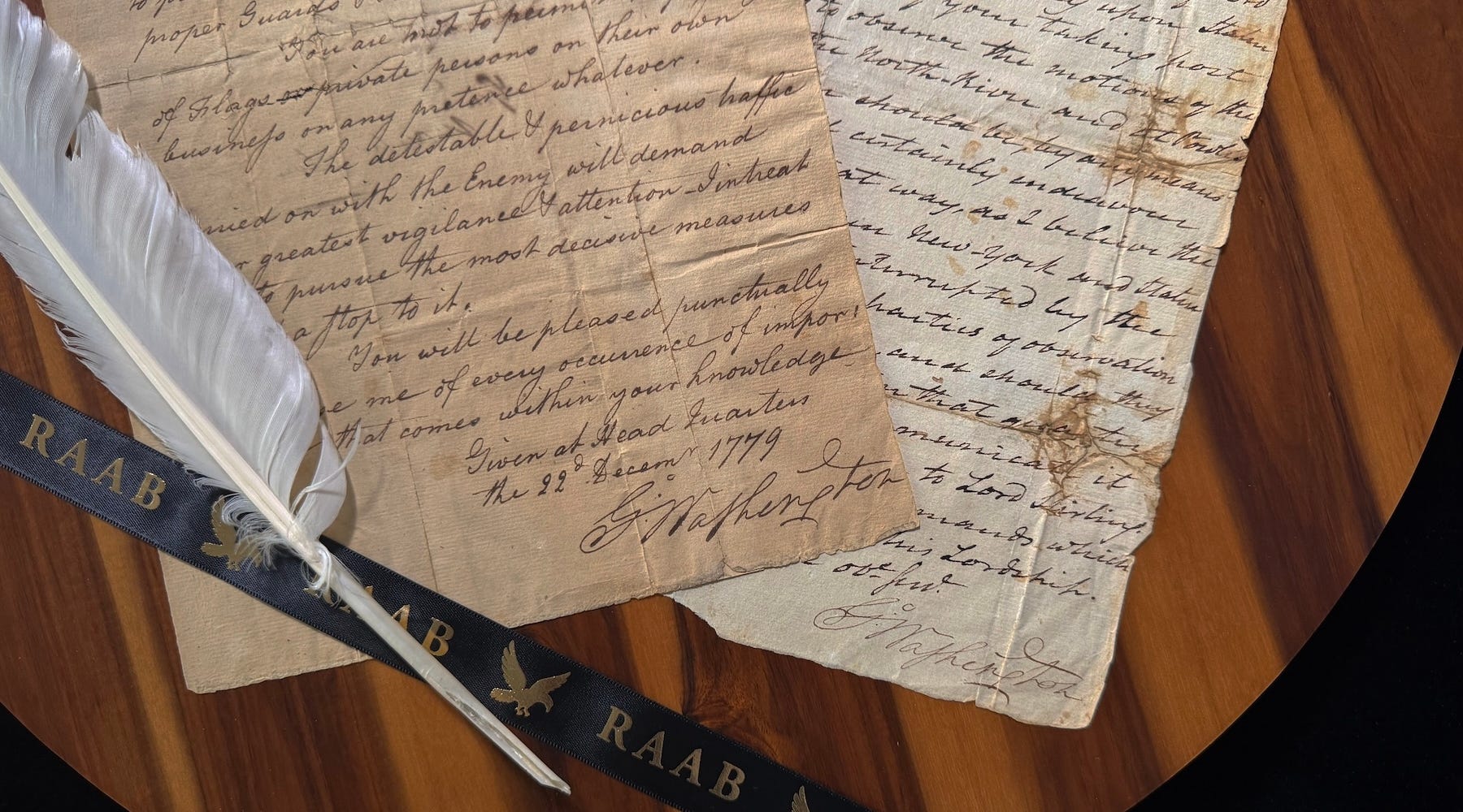 Two rare, newly found George Washington letters for sale. See how much