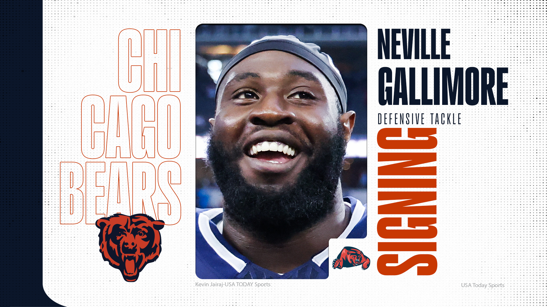 Chicago Bears to sign DT Neville Gallimore