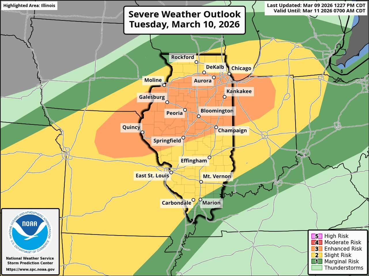 Another round of severe weather possible for Illinois Tuesday: Timing and threats<br><br>