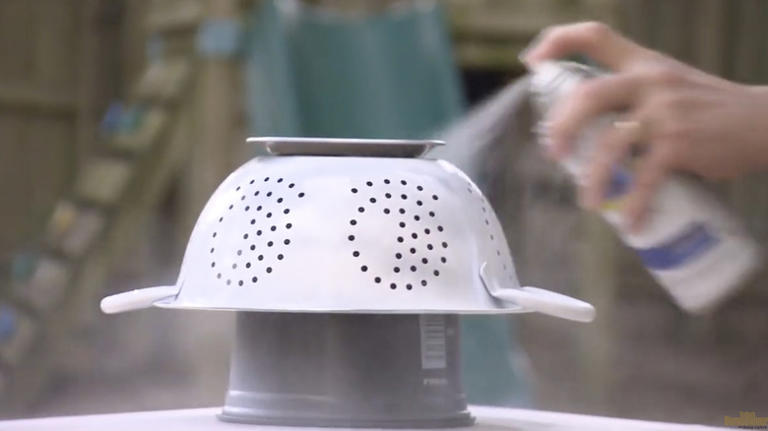 Turn an old colander into the cutest outdoor planter for succulents