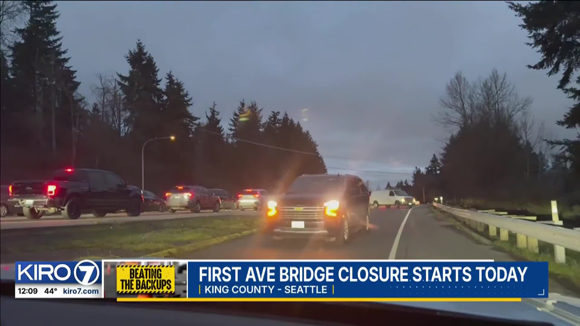 3-day closure of Seattle’s 1st Avenue South bridge begins Monday