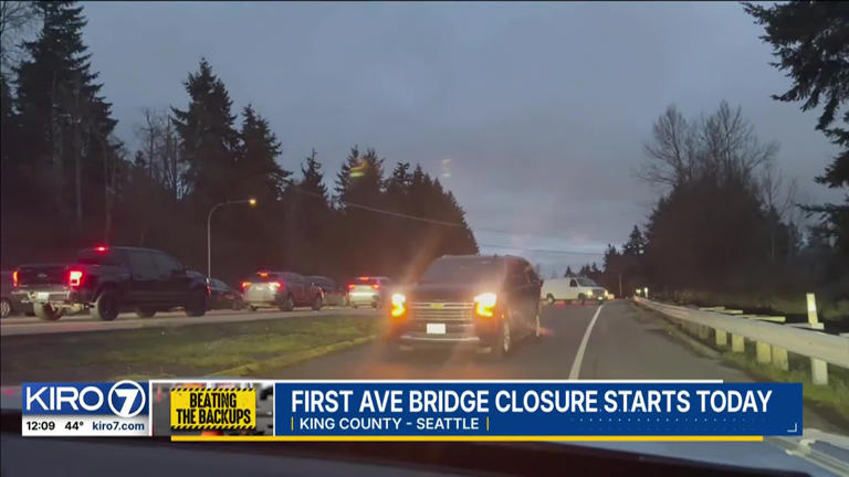 3-day closure of Seattle’s 1st Avenue South bridge begins Monday