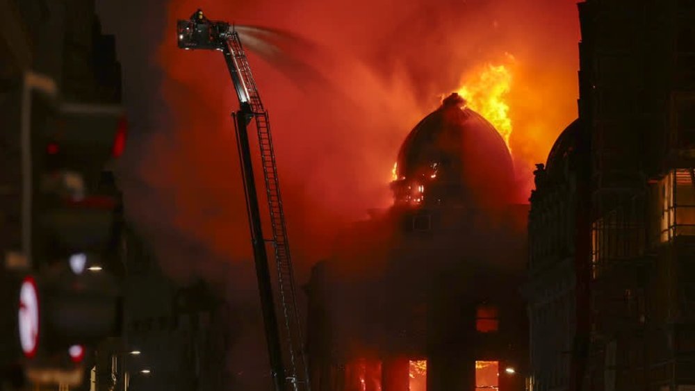 Major fire causes historic building to collapse