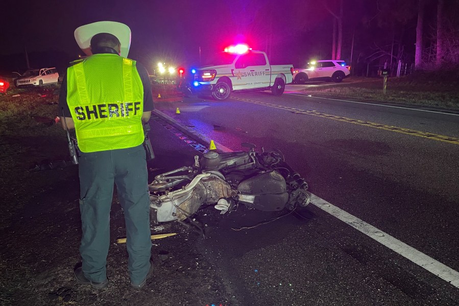 2 motorcyclists, driver dead after head-on crash in Polk County
