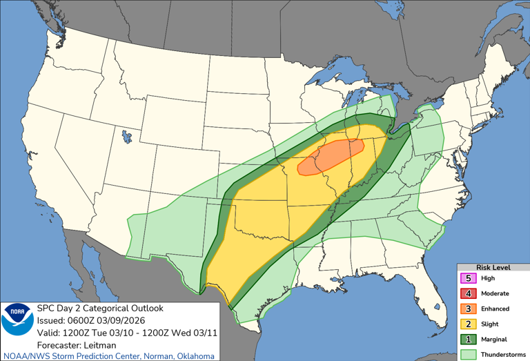 Severe storms, tornadoes threaten central US this week. See forecast
