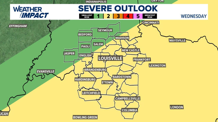 Heavy rain, damaging winds possible Wednesday | Weather Impact Alert Day