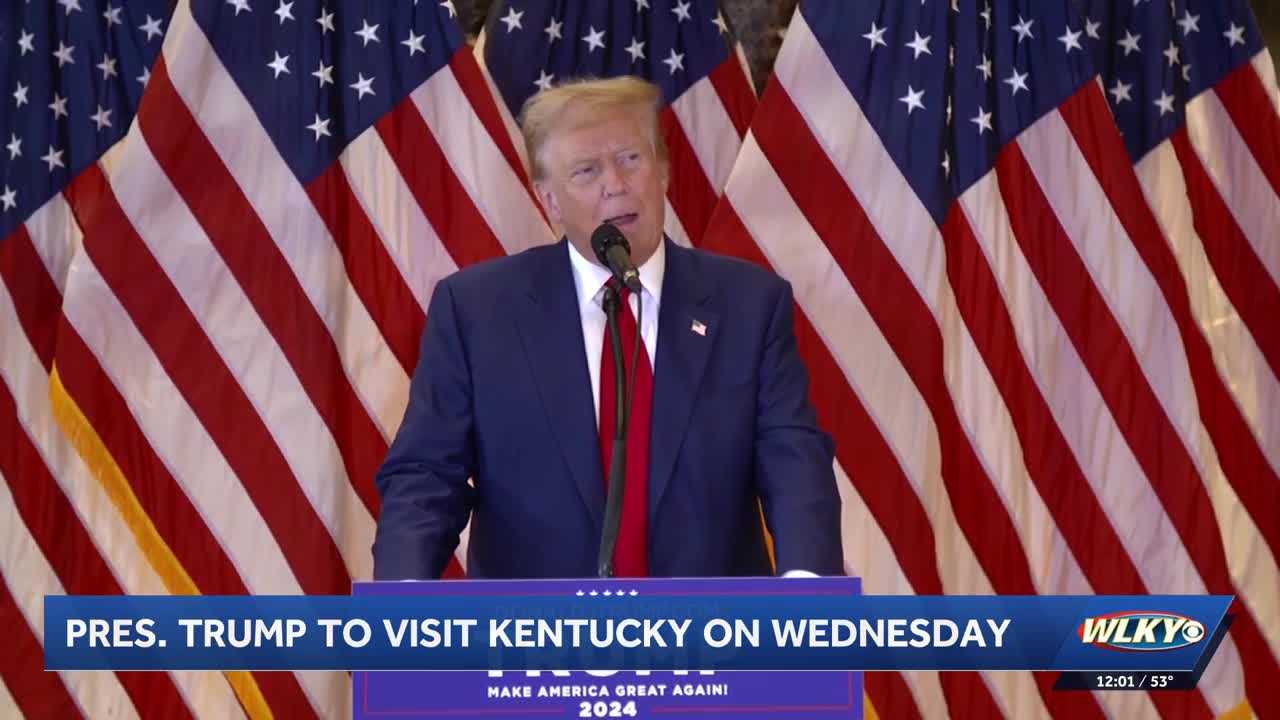 President Trump making stop in Kentucky on Wednesday