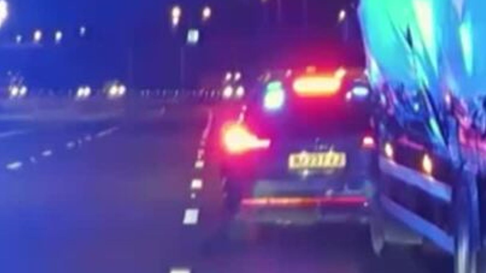 Watch police chase of lorry across three counties