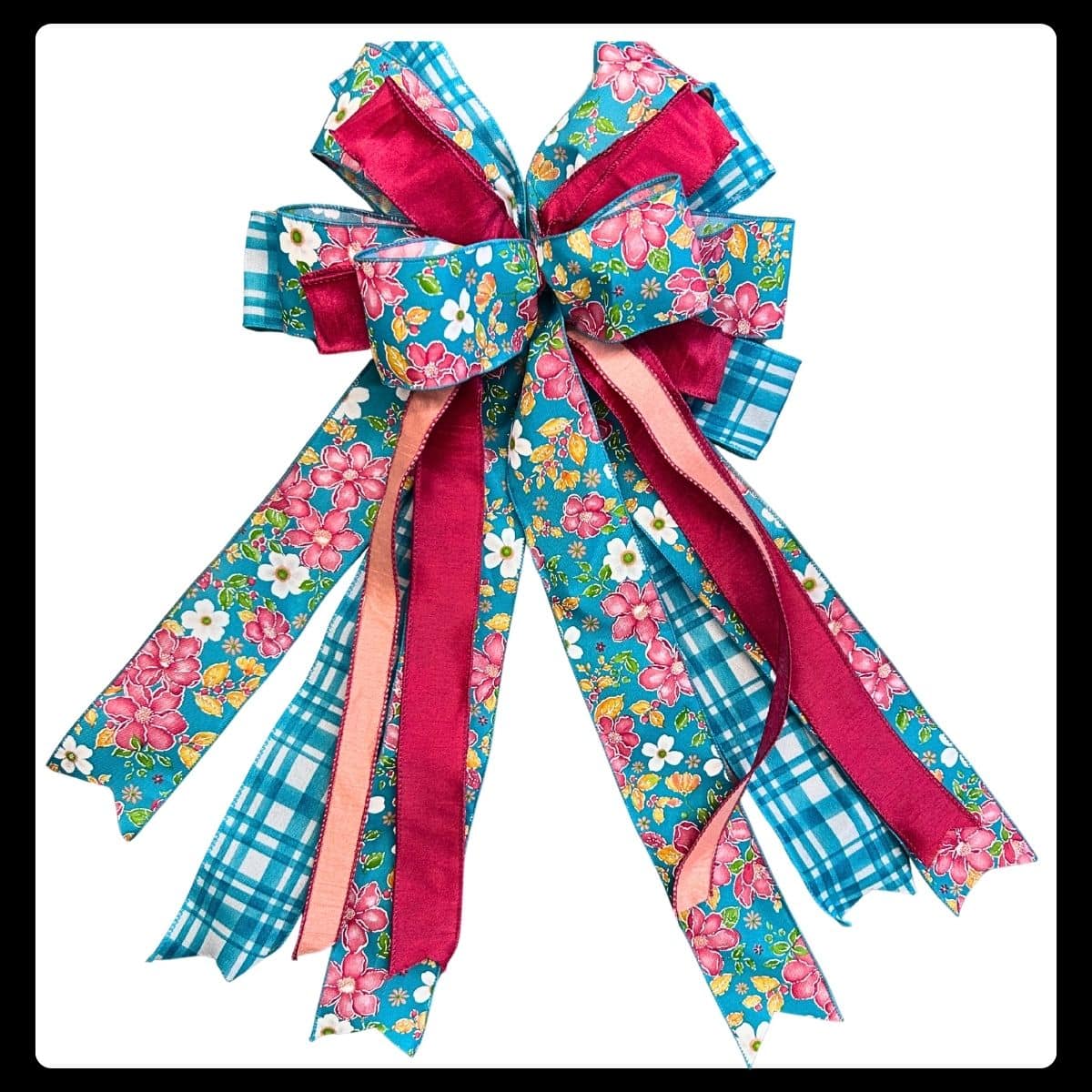 An easy multi-ribbon bow for wreaths