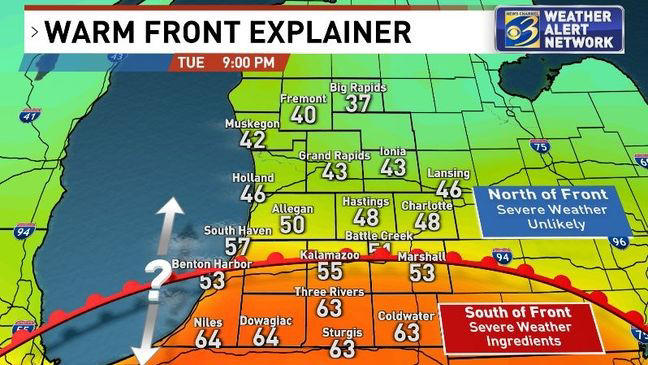 Weather alert day: Severe storms possible in West Michigan Tuesday evening