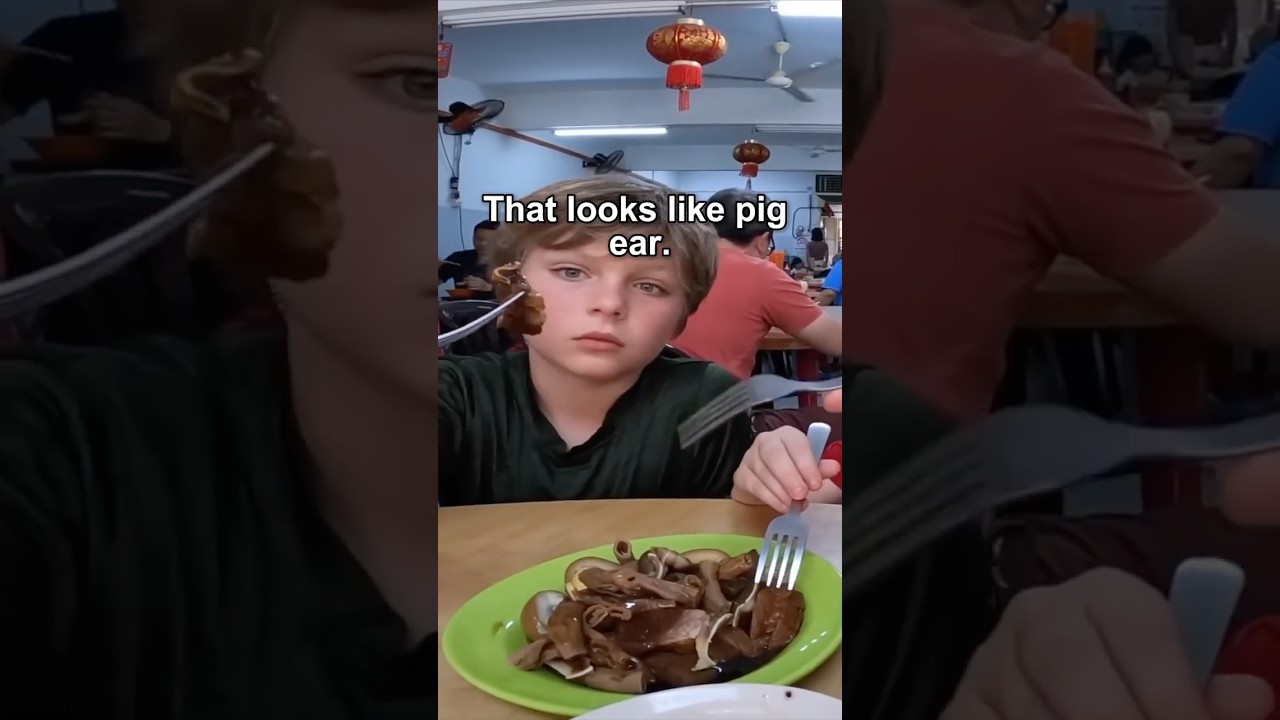 Americans try pig intestine, pig ears & braised tofu in Malaysia 🇲🇾🍖