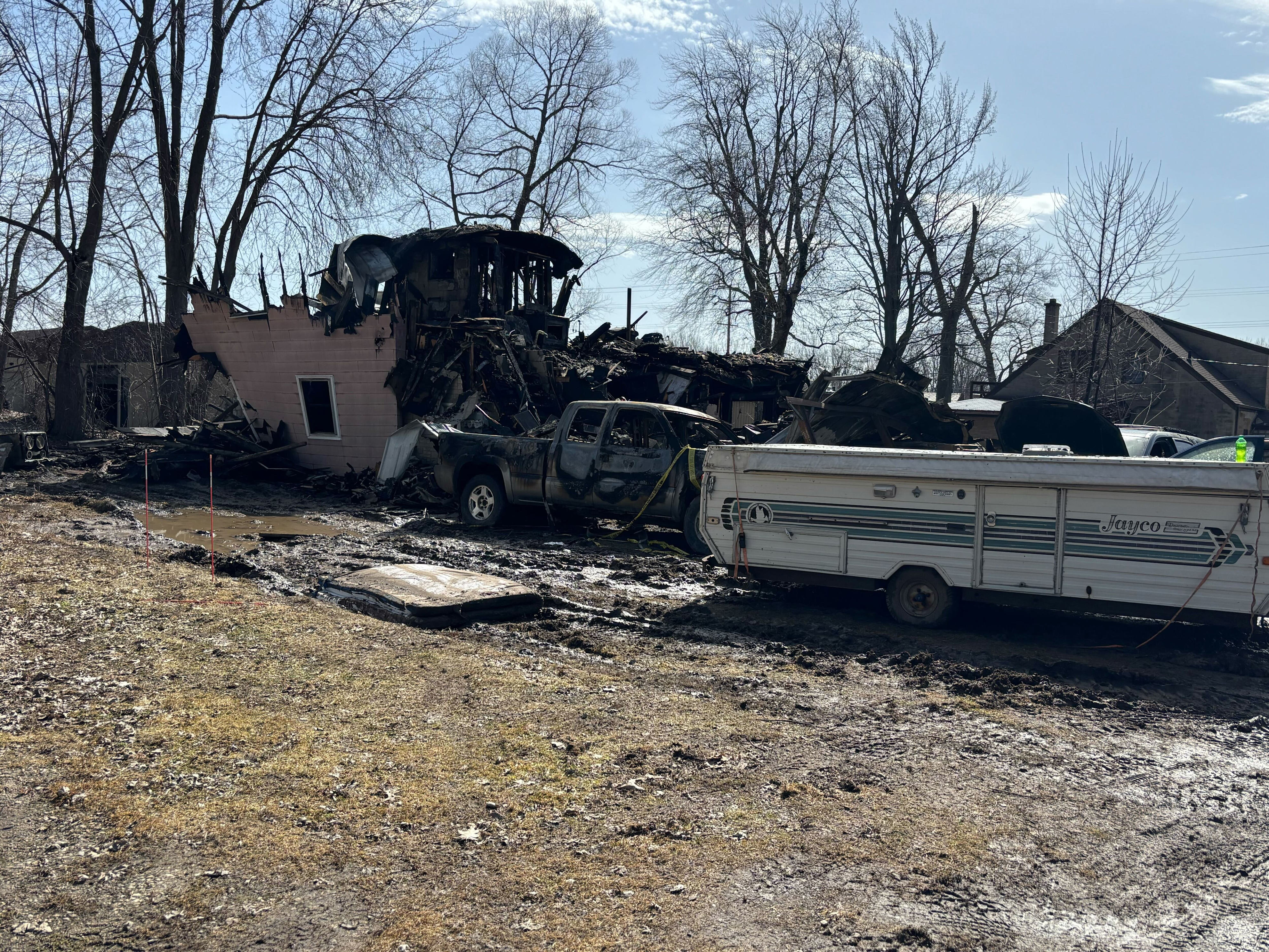 Harrison apartment building destroyed in fire, no one hurt