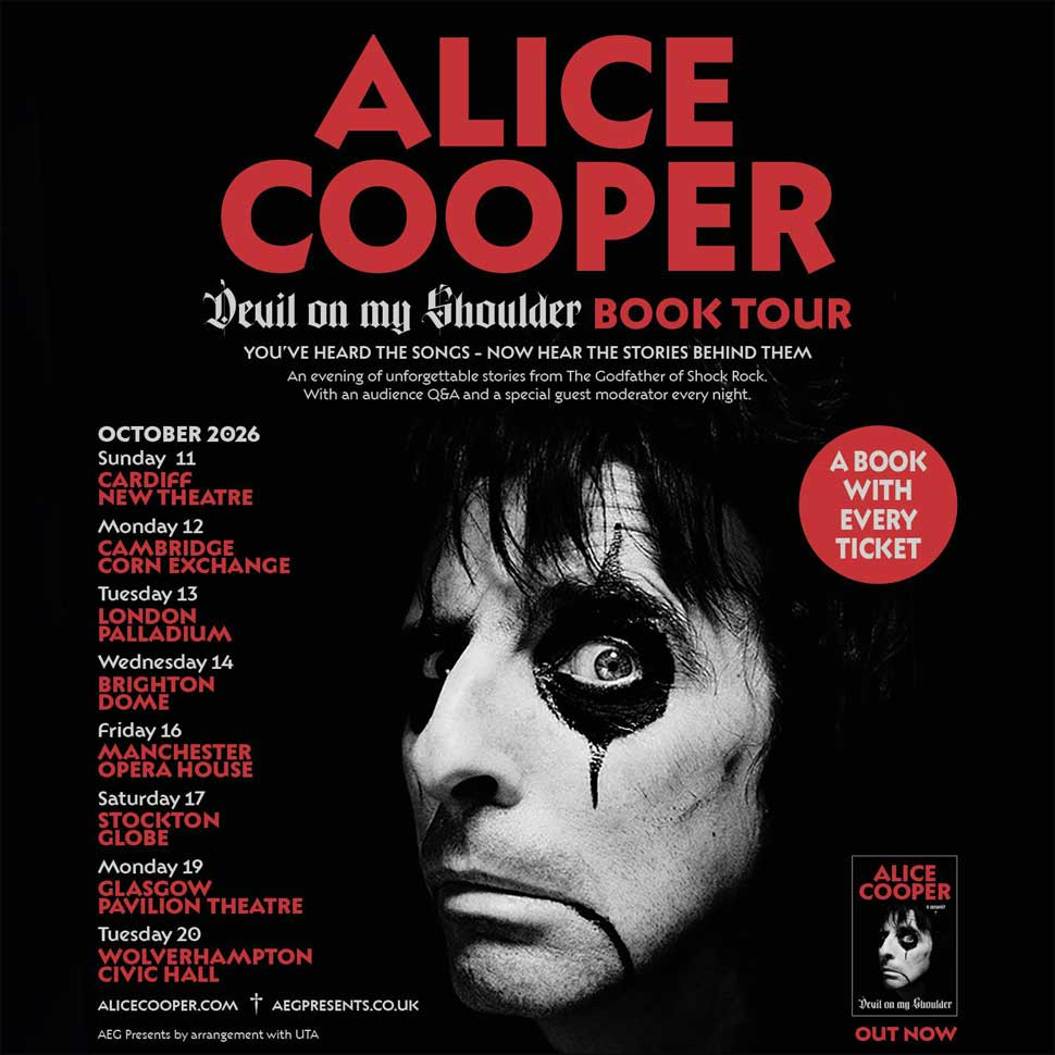 Alice Cooper announces Devil on My Shoulder autobiography and book tour