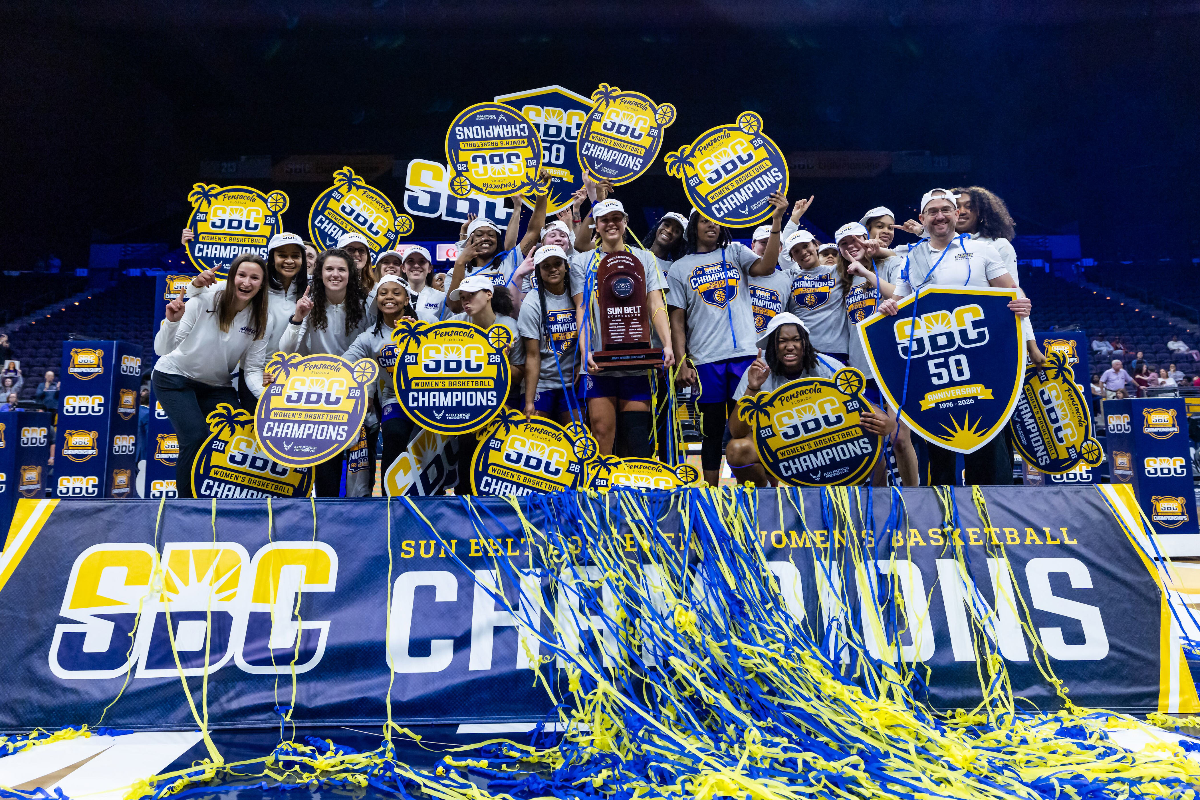JMU women’s basketball captures Sun Belt Championship in 69-52 win over ...