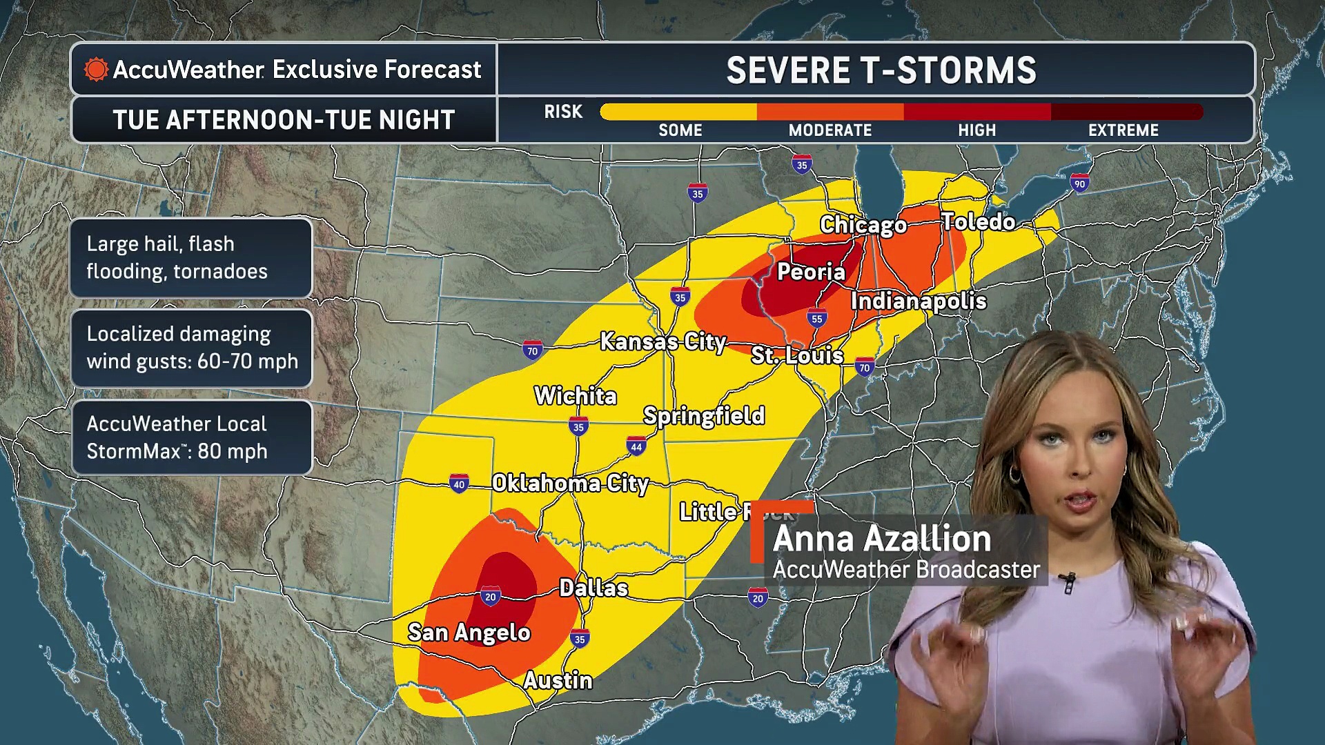 Midweek severe storms to bring serious tornado threat