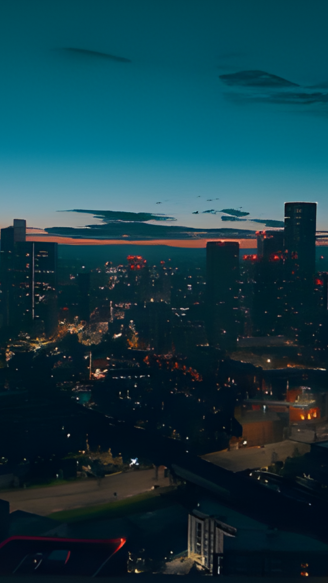 The magic of city lights and illuminated streets at night