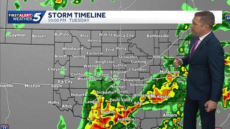 Timeline: Severe storms bring upgraded tornado risk to Oklahoma on Tuesday