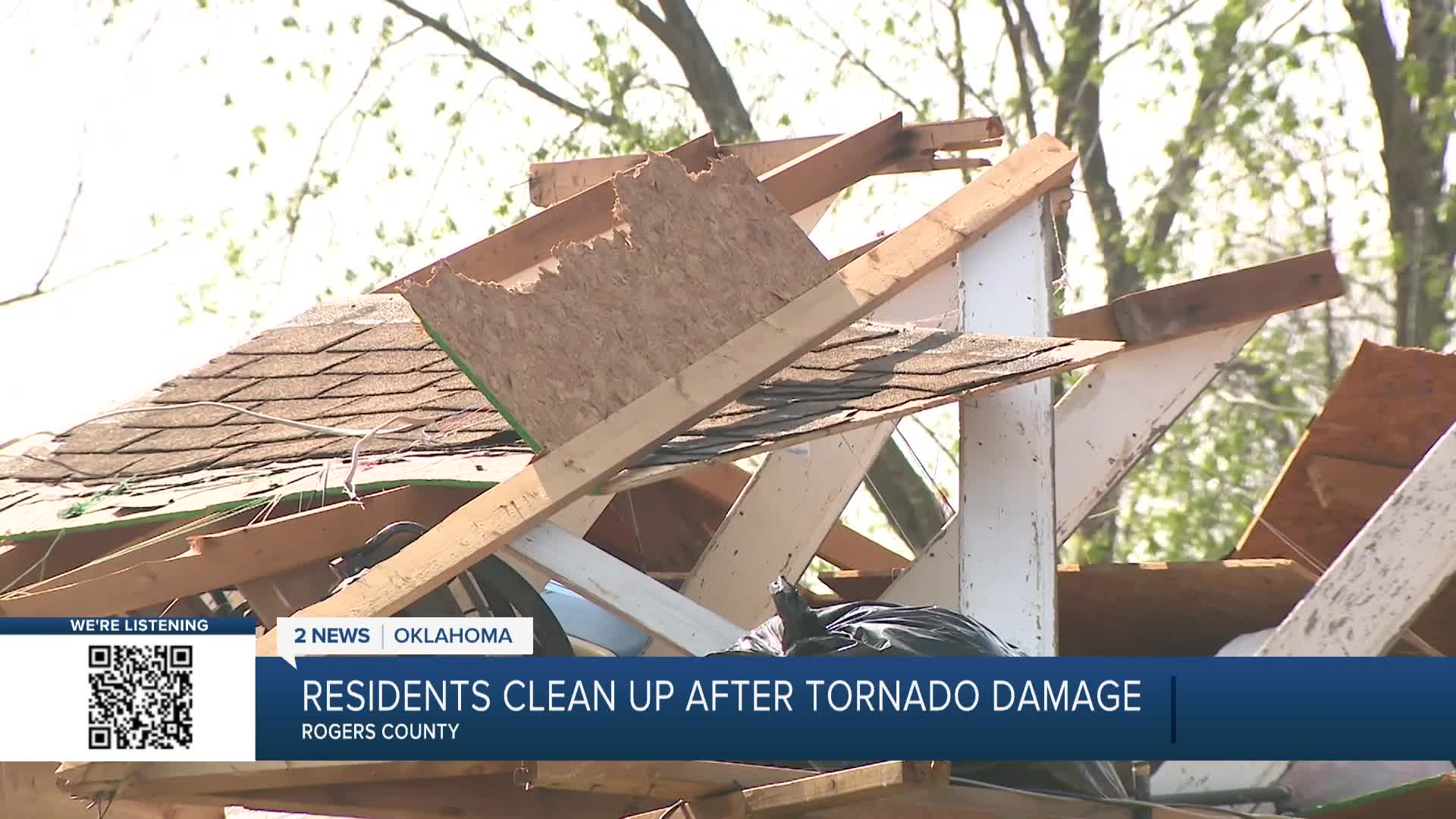 Rogers County residents begin cleanup after tornadoes damage homes near ...