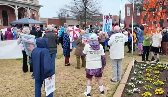Ga. crowd protests ICE plans for detention center in small town