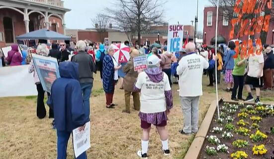 Ga. crowd protests ICE plans for detention center in small town