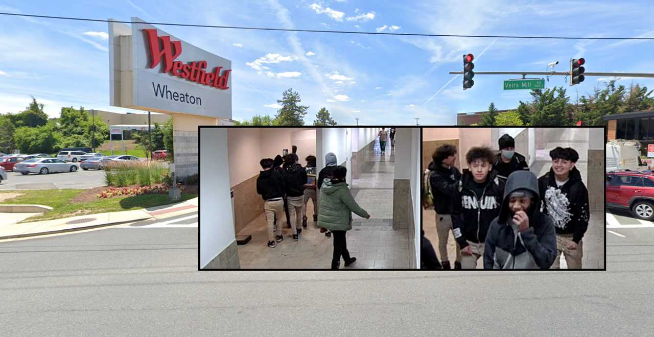 Seven knife-wielding suspects corner man in Maryland mall bathroom ...