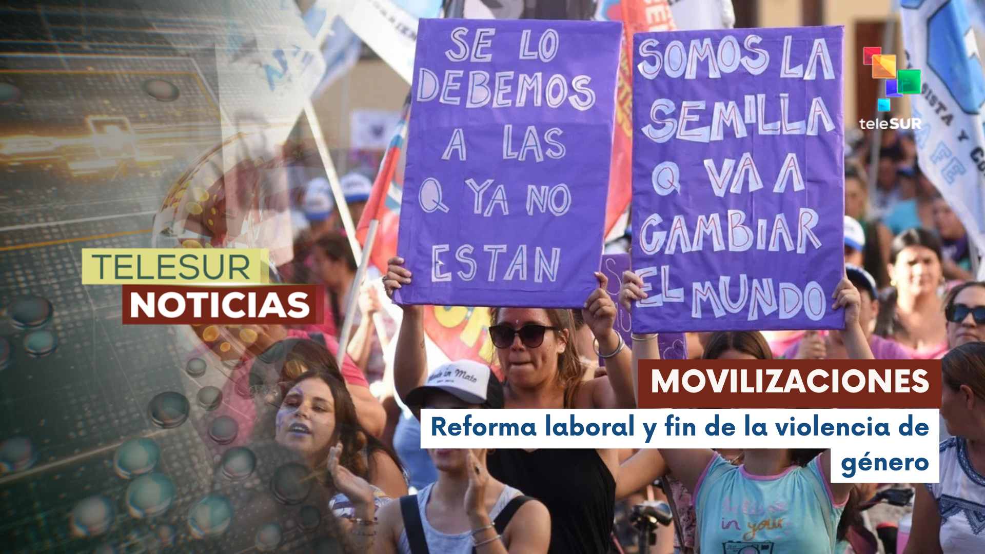 Organizaciones sociales se movilizaron en Argentina por el Día de la Mujer