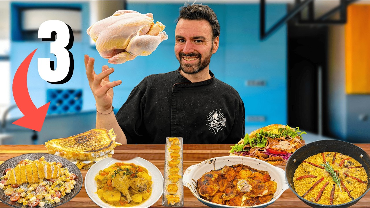 Compré 3 pollos e hice 7 platazos | Aprovechándolo al máximo