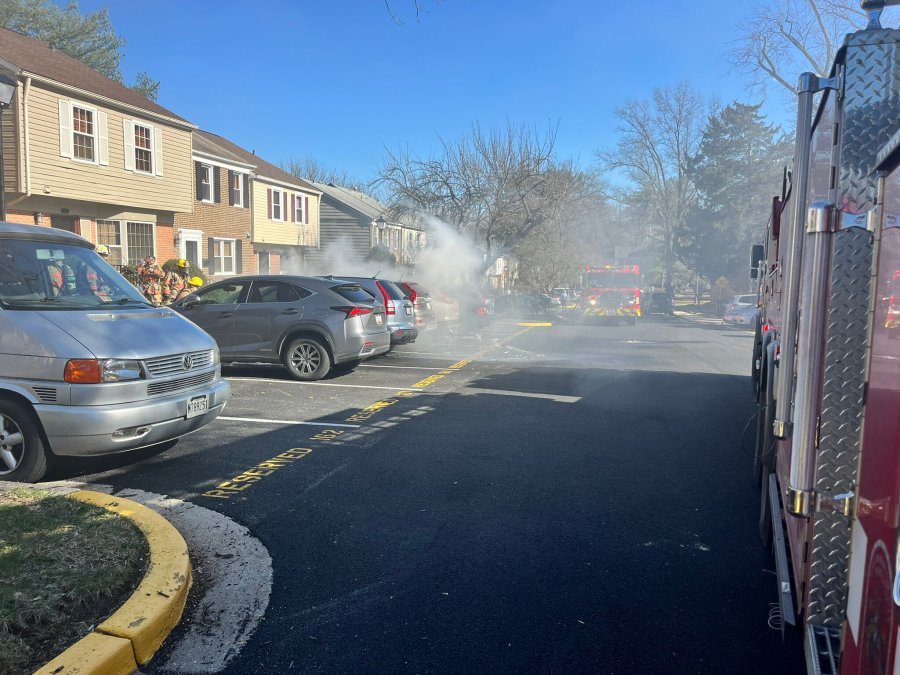 Watch: Montgomery County firefighters tackle Rockville car fire