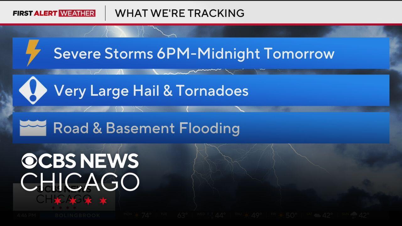 Chicago weather: Threat of severe storms on Tuesday