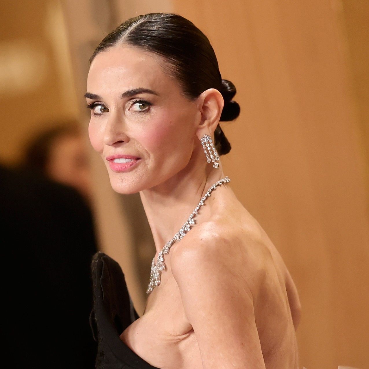 Demi Moore's long, waist-length hair has made a brief comeback