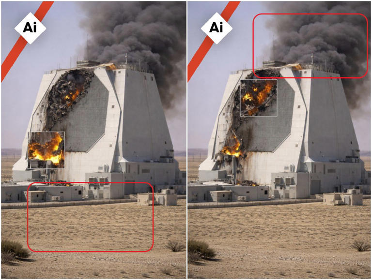 Image of US radar destroyed by Iran in Qatar is AI-generated
