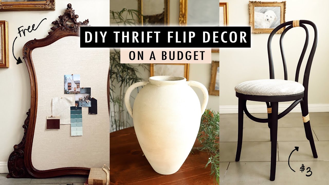 Upcycling cheap thrift store finds into gorgeous home decor