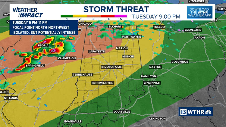 Weather impact alert | Severe storm threat Tuesday night into Wednesday