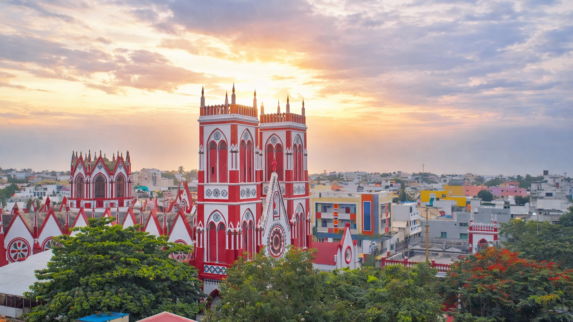 Pondicherry city and its beautiful colonial architecture