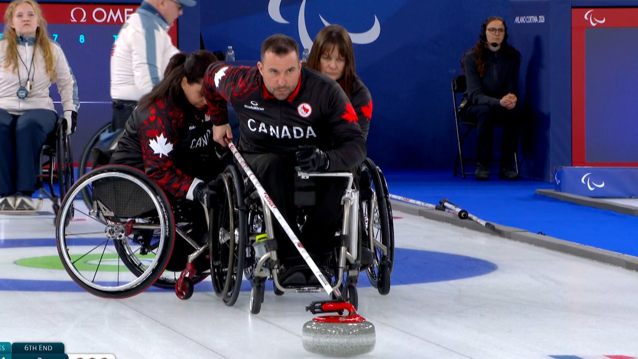 #TheMoment a Canadian Paralympian made an epic curling shot