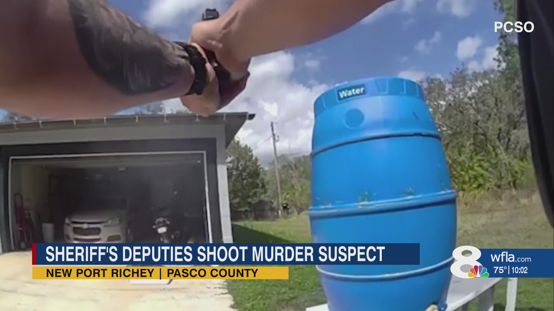 Suspect shot, accused of shooting deputy and two others