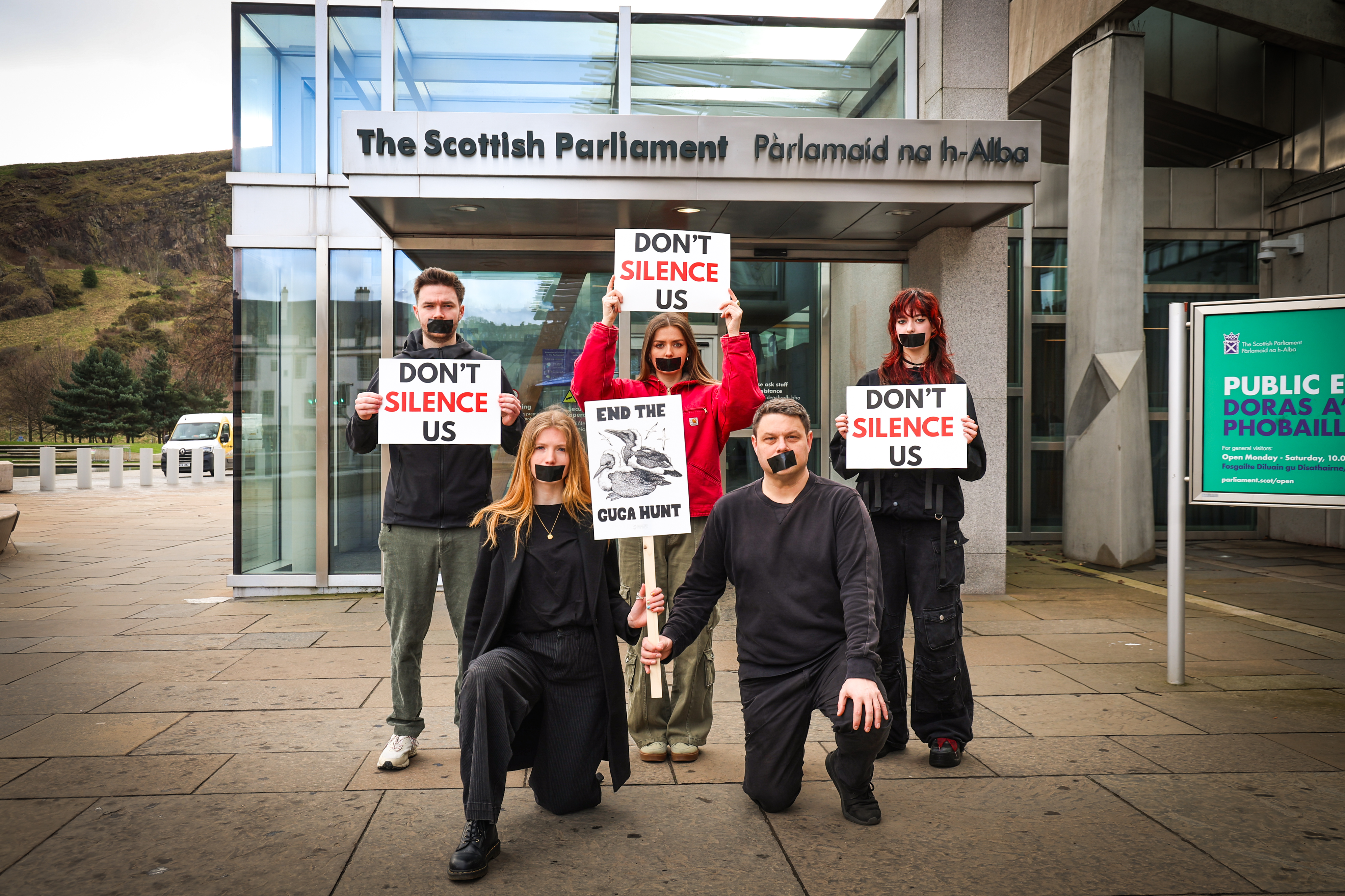 Activists hold silent protest outside Scottish Parliament ahead of ...