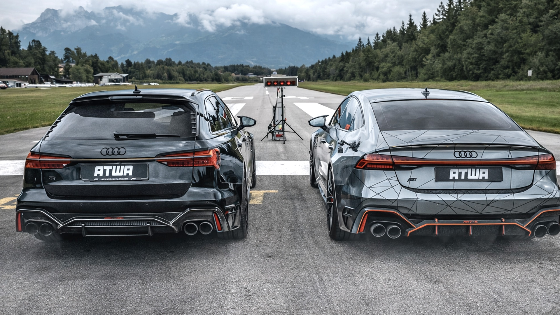 Leistungsstarke Audi Modelle treten im Drag Race gegeneinander an