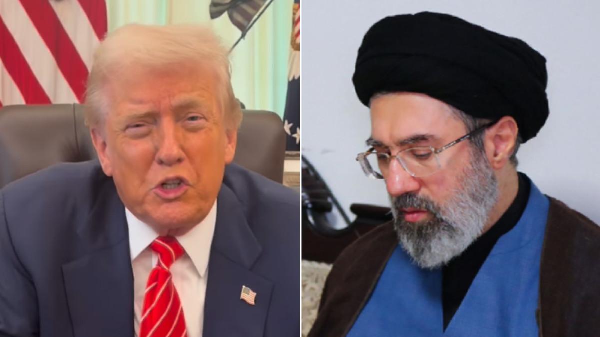 TRUMP DAN MOJTABA - Presiden Amerika Serikat Donald Trump dan Pemimpin Tertinggi baru Iran Mojtaba Khamenei. (Instagram/@realdonaldtrump// KOMPAS.com)