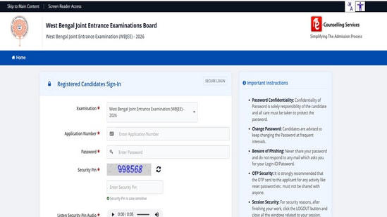 WBJEE 2026: Registration begins for West Bengal JEE at wbjeeb.nic.in ...