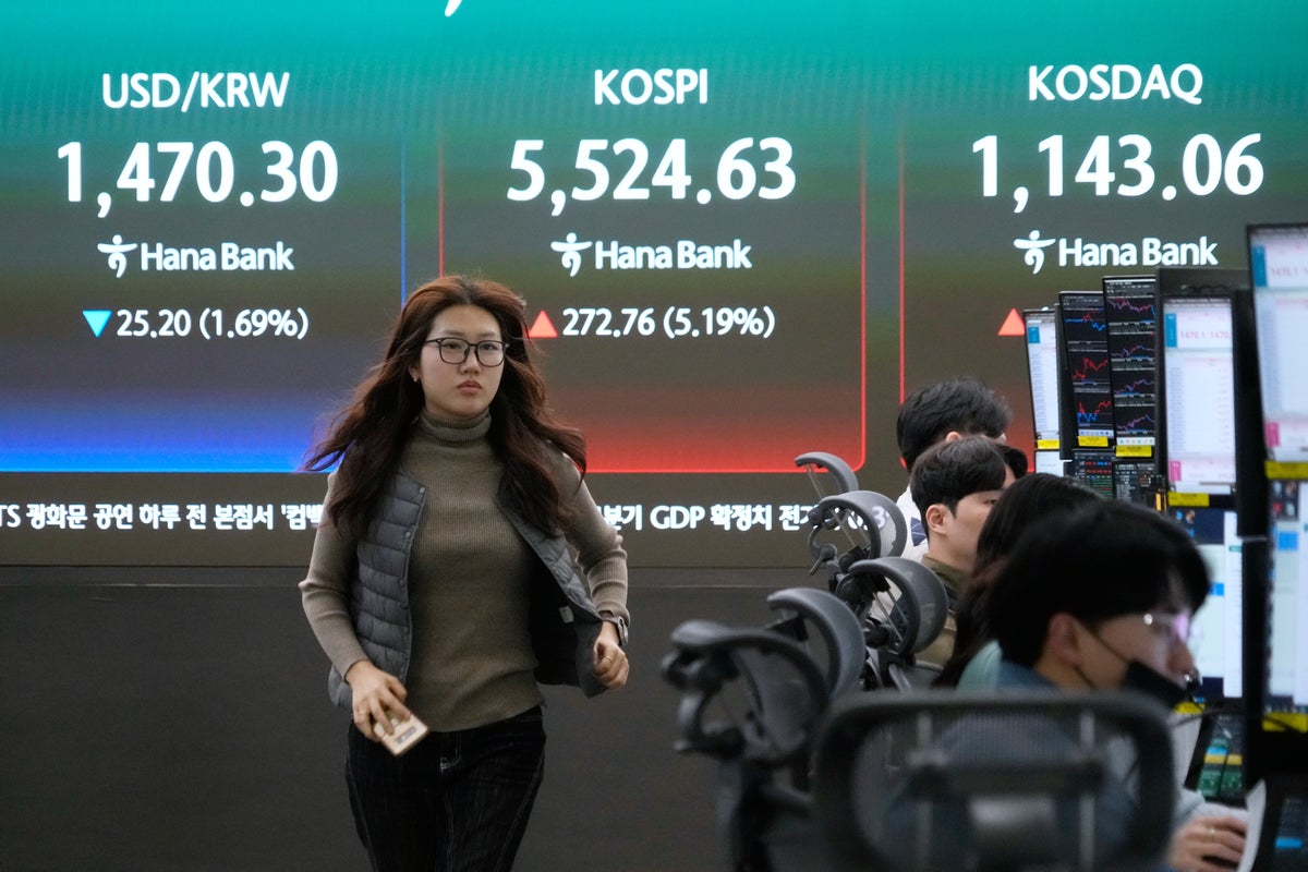 Asian shares surge, echoing a rally on Wall Street as oil prices sank ...