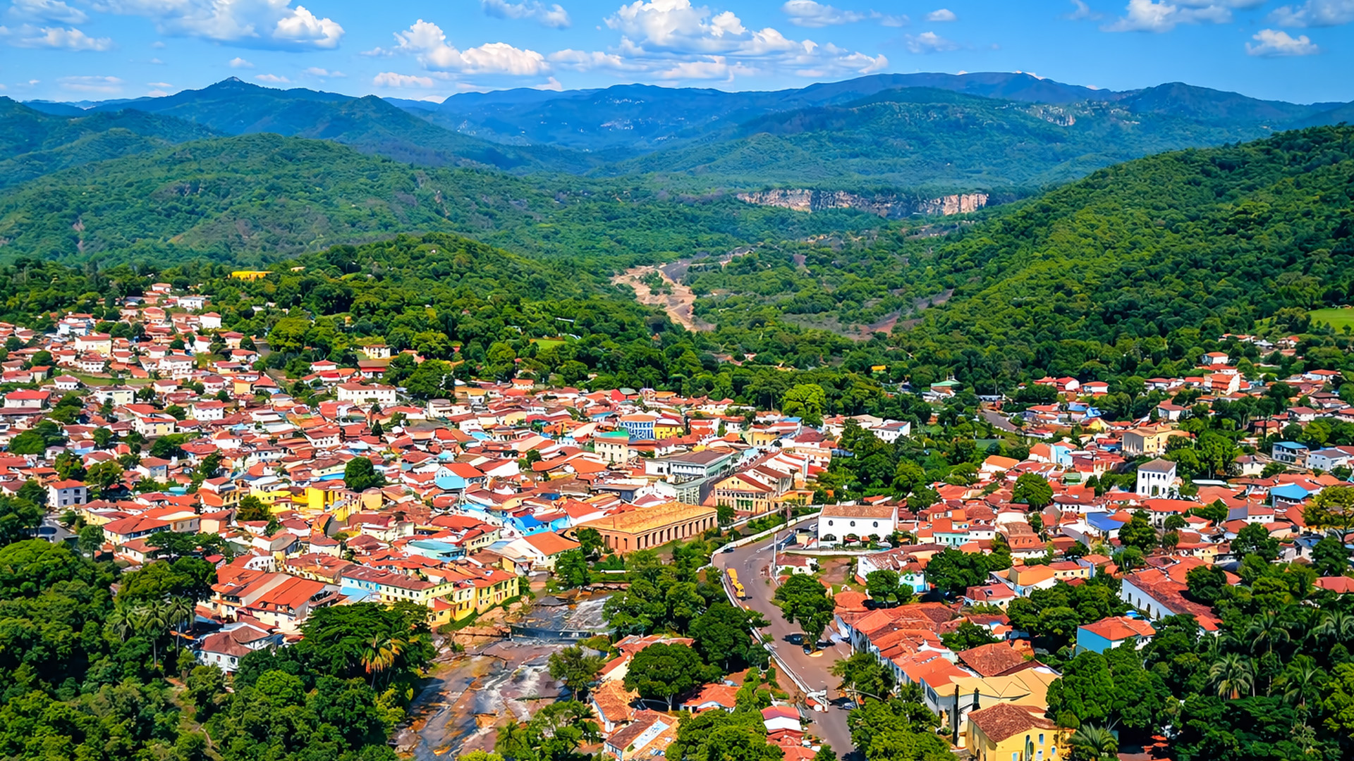 The beautiful historic town of Lençóis, Brazil